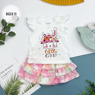Đồ bộ bé gái,bộ bé gái GAP chân váy có quần lót của LITIBABY chất liệu cotton mềm mịn,thấm hút mồ hôi có size 1/12Y