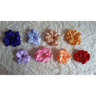 Scrunchies phi bóng đơn sắc