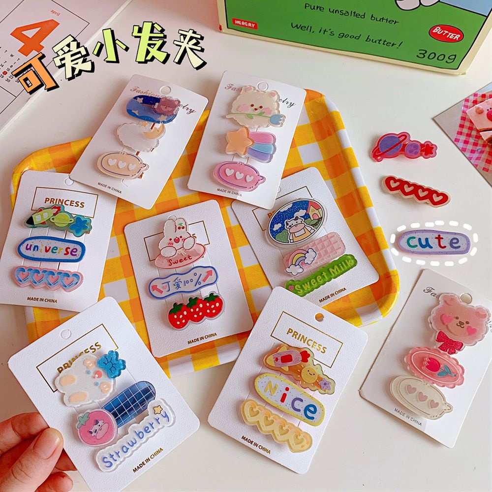 Kẹp Tóc Tai Thỏ Bằng Acrylic Đáng Yêu Dành Cho Nữ Mihan