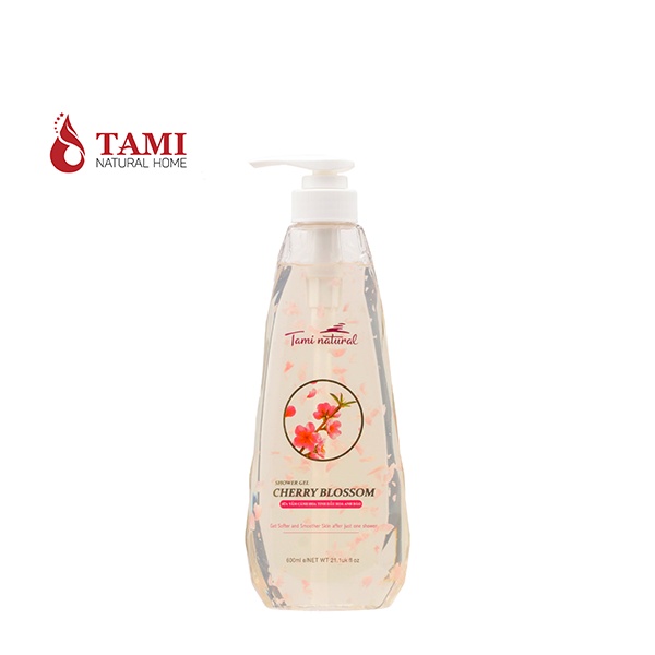 Sữa tắm cánh hoa tinh dầu hoa anh đào TAMI NATURAL 600ml