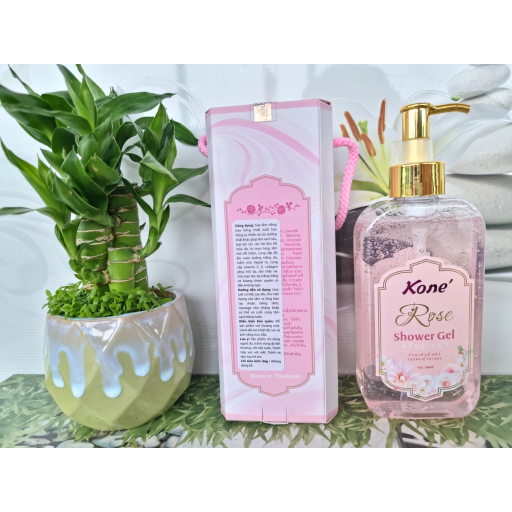 Sữa tắm trắng da Kone chiết xuất hương hoa hồng chai 300ml - VT165 | BigBuy360 - bigbuy360.vn