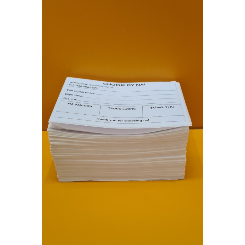 300 Tờ Tem ghi chú, tem note, hóa đơn in theo yêu cầu sẵn lớp dán