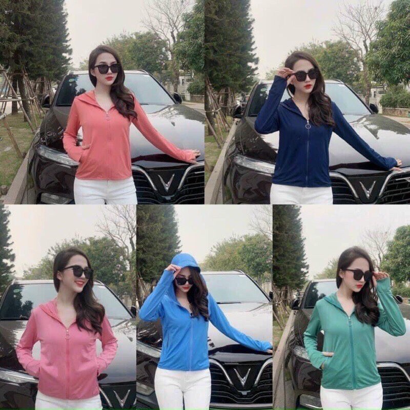 Aó chống nắng viền chất thông hơi kim cương