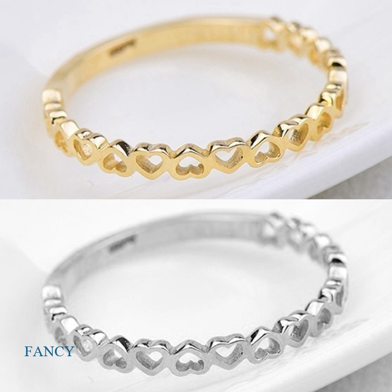 Nhẫn Mạ Vàng 14k Hình Trái Tim Dễ Thương