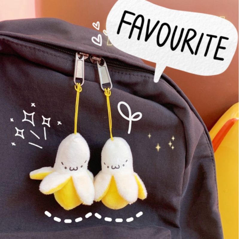 Móc khoá trang trí hình quả chuối siêu đáng yêu