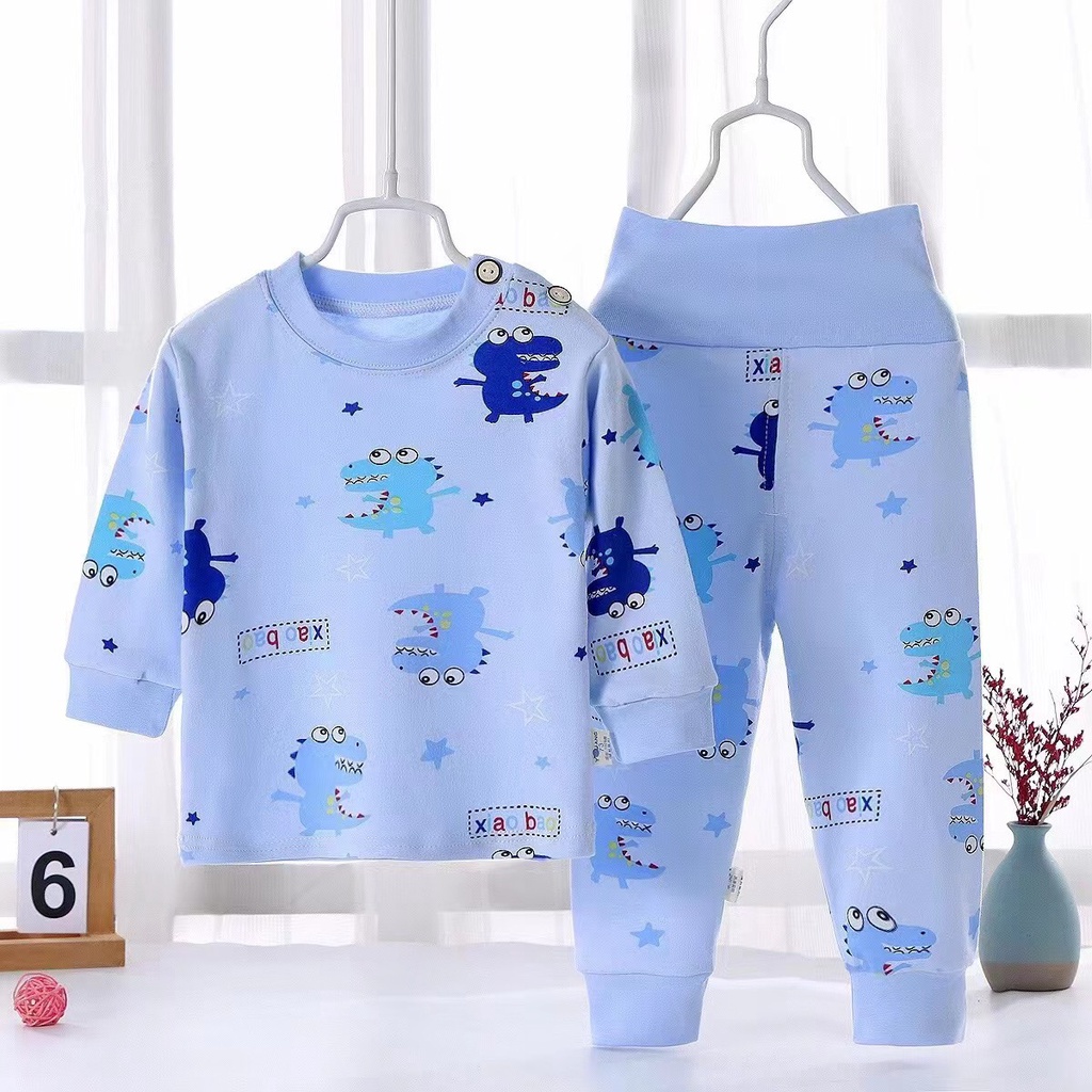 Bộ cotton cạp cao giữ ấm bụng cho bé hàng qccc