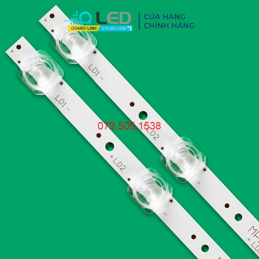 THANH LED TIVI TCL 43S6500 43S6800 43P8 43P65 MỚI 100% HÀNG ZIN HÃNG, BỘ 2 THANH, MỖI THANH 11 BÓNG 6V, DÀI 80,4cm