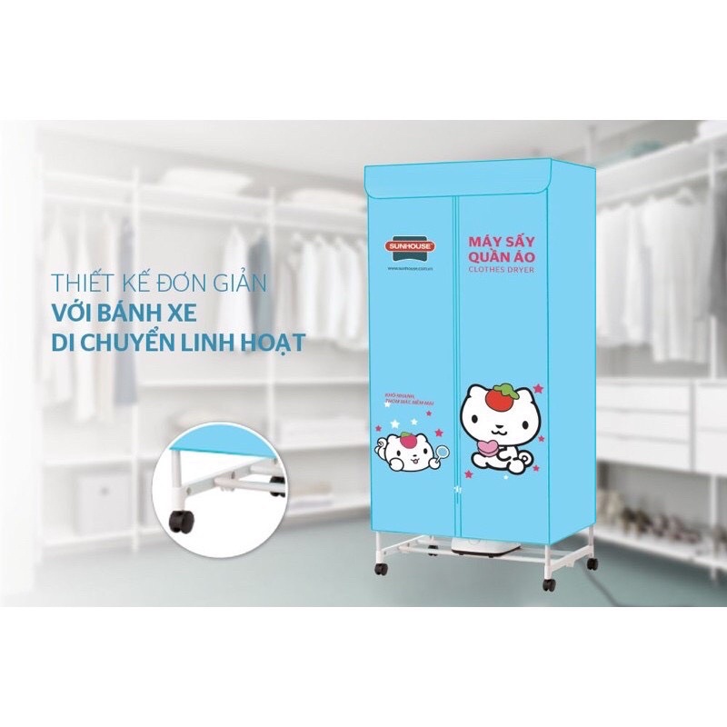 Tủ sấy quần áo Sunhouse SHD2702 chính hãng,tiện lợi, bảo hành 1 năm