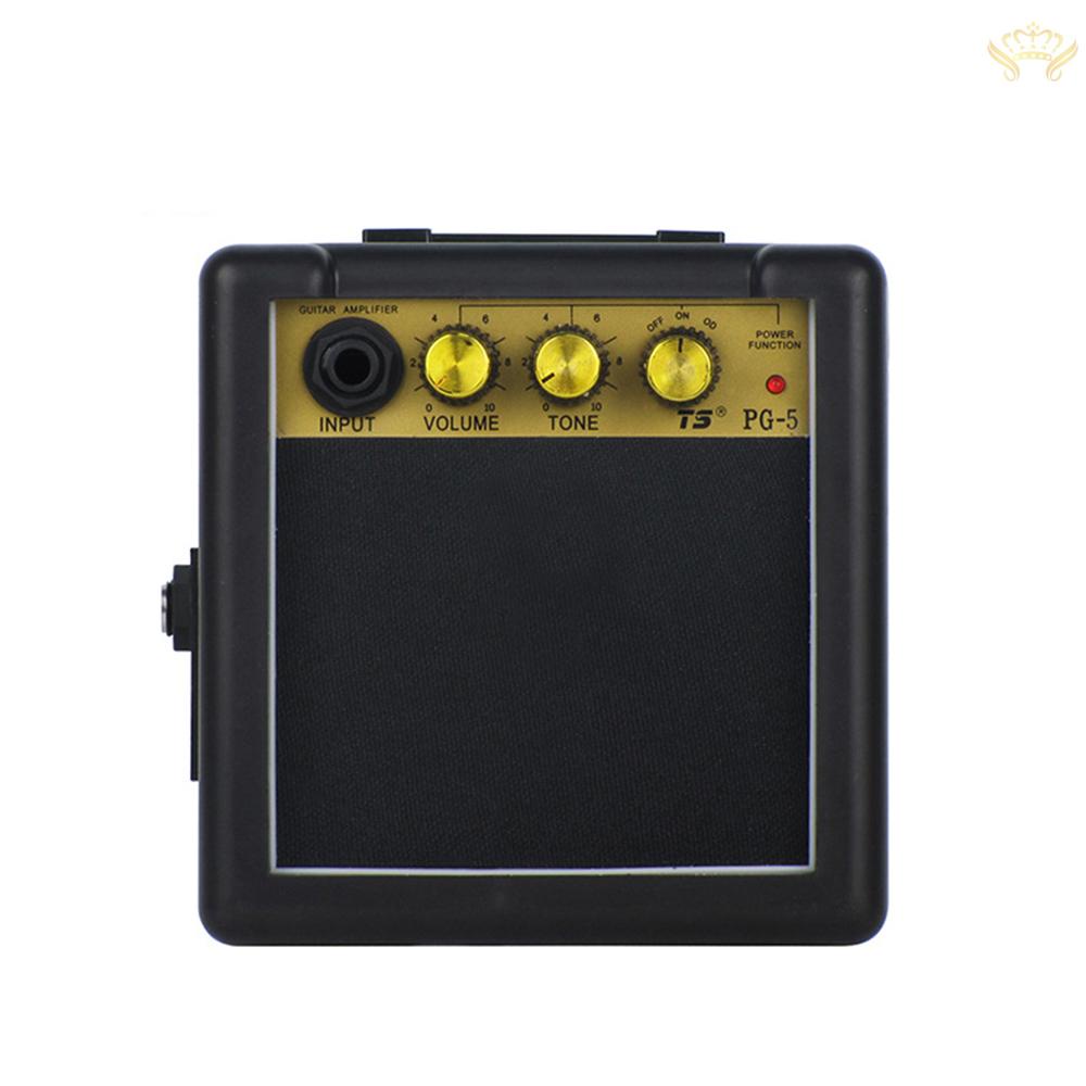 Loa Khuếch Đại Âm Thanh Mini 5W Màu Đen Kèm Pin Chuyên Dụng Cho Đàn Guitar Điện