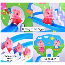 Trò chơi heo peppa leo cầu thang,trượt cầu tuột vui nhộn cho các bé
