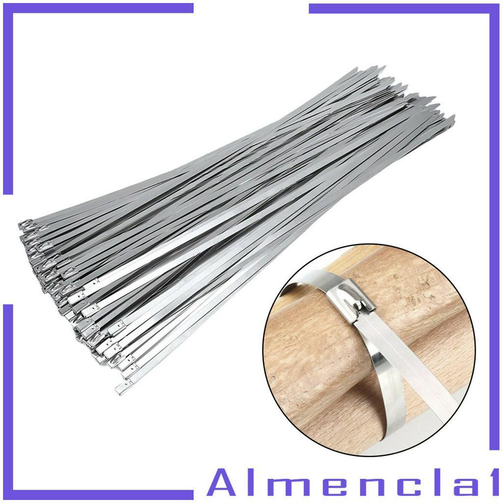 Set 100 dây cáp rút tự khóa thép không gỉ đa năng tiện lợi