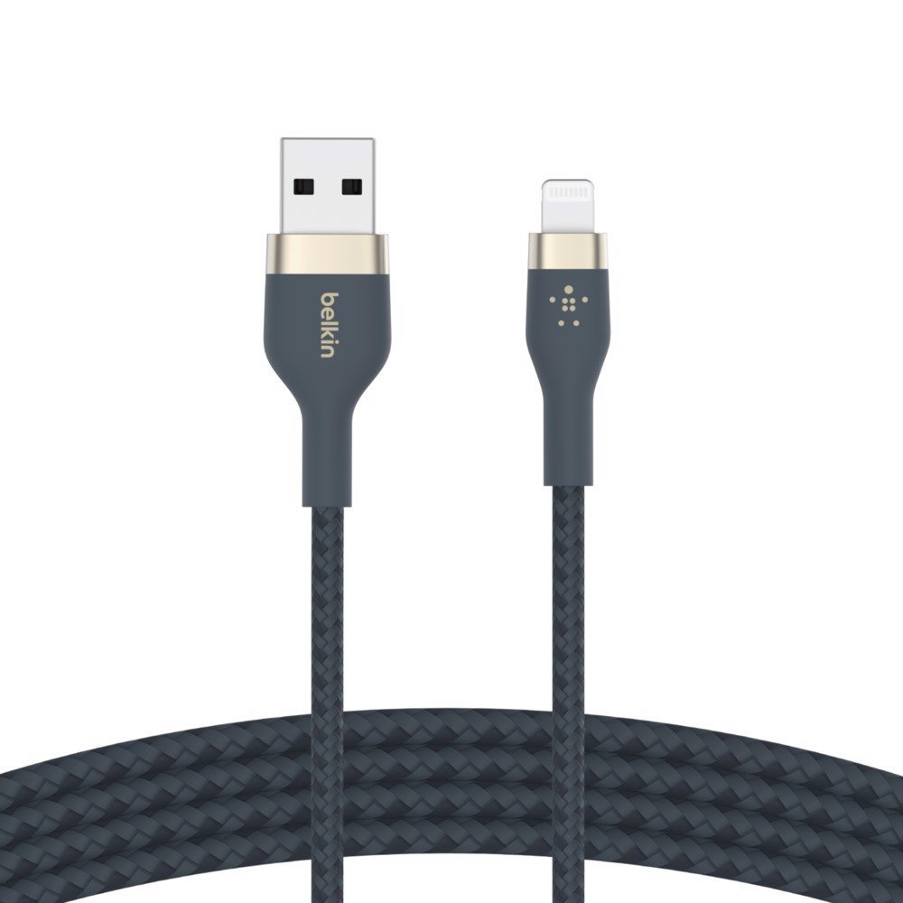 Cáp sạc Lightning BOOST↑CHARGE™ PRO Flex Belkin vỏ silicon bọc dù 60W 1M - Bảo hành 5 năm - CAA010bt