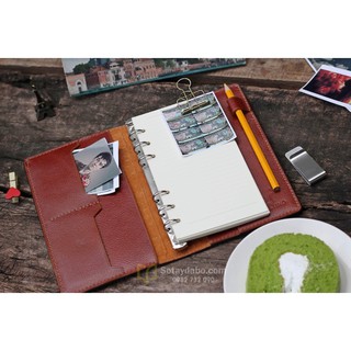 SỔ DA THẬT GÁY CÒNG CAO CẤP SIZE A6