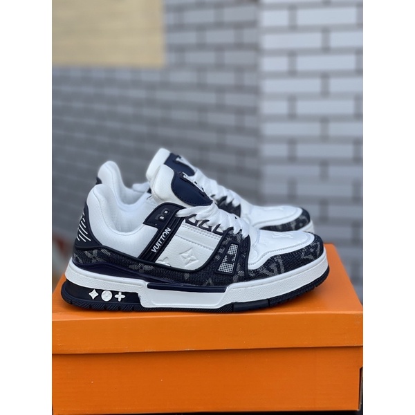 Giày buộc dây Lv Trainer xanh than 1:1 size 36-44