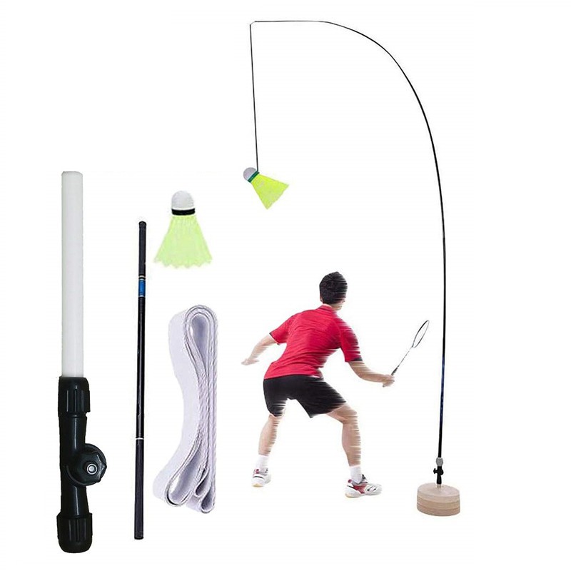 Bộ dụng cụ luyện tập chơi cầu lông tại nhà sáng tạo cho mọi lứa tuổi, kèm 2 vợt cầu lông và quả cầu lông, dễ lắp ráp