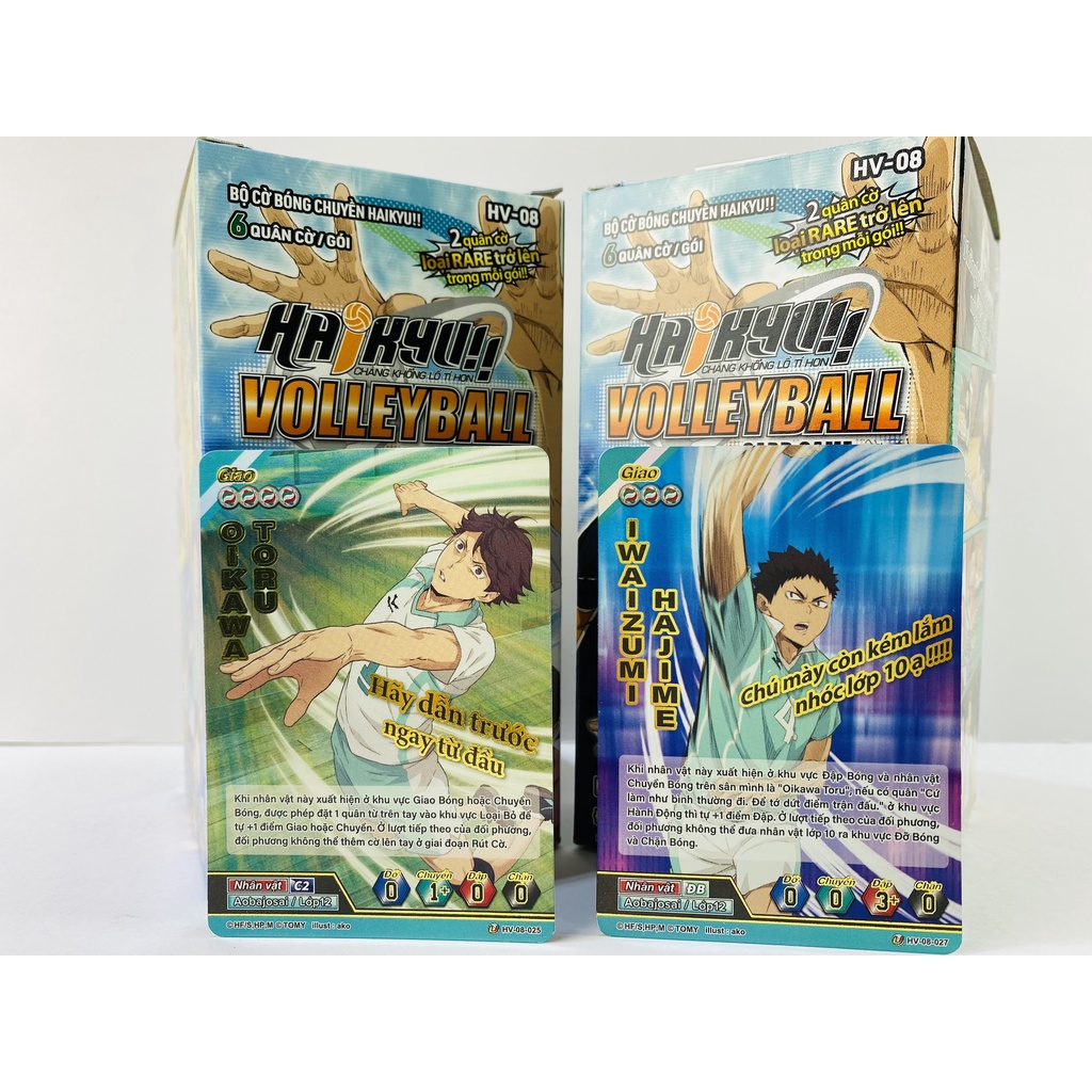 HV-08 Bộ cờ bóng chuyền Haikyu, Gói mở rộng - Phiên bản Đối thủ định mệnh, 1 gói/6 quân cờ
