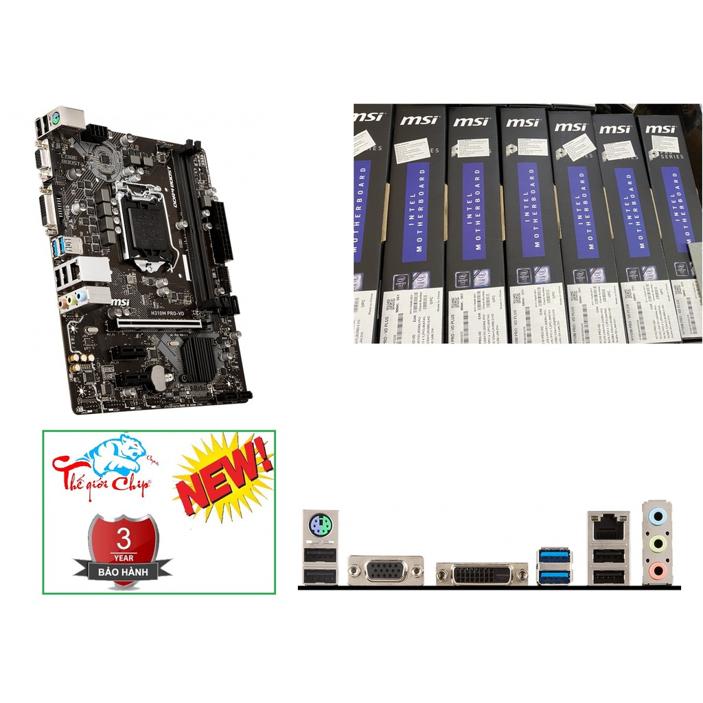 Bo Mạch Chủ (Mainboard) MSI H310M PRO-VD (CTY Box-3 Năm)