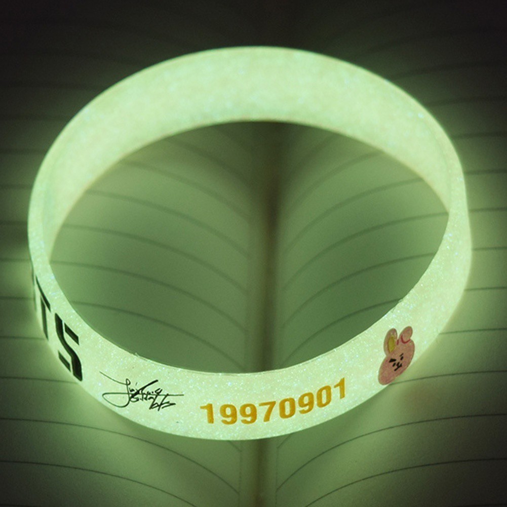 Vòng đeo tay silicon kiểu dáng thời trang phong cách KPOP BTS Bangtan Boys