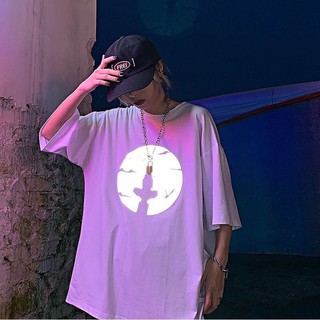 Áo Thun Áo Phông Tay Lỡ Unisex Phản Quang In Hình Ninja ITACHI Vải Cotton Không Nhão Mát Mẻ Cổ Tròn Năng Động Nhiều Màu