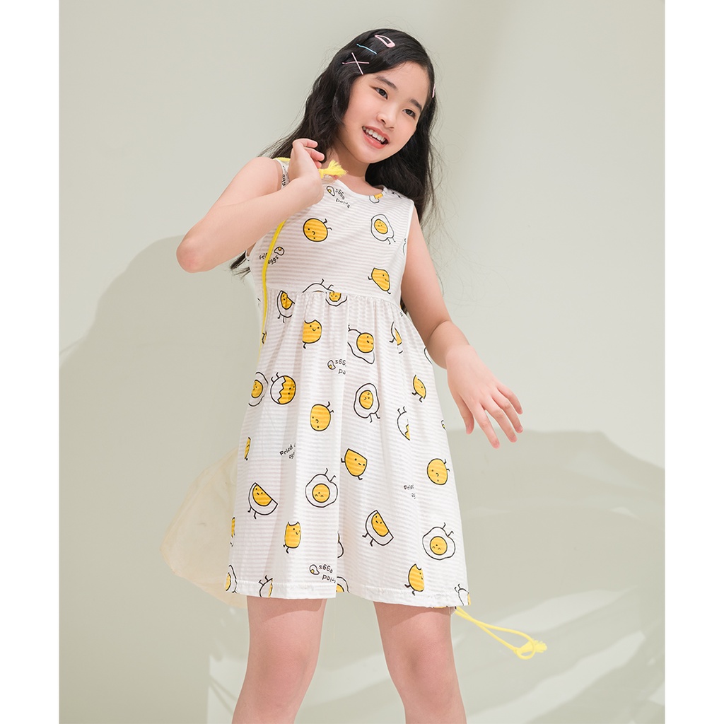 Váy bé gái thiết kế JOOKYLI chất liệu cotton sát nách 40G0952