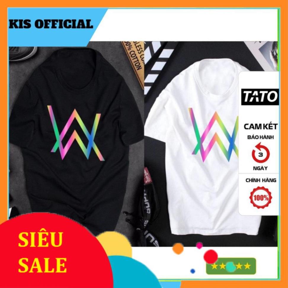 Áo Thun Phản Quang logo chữ cái AW Alan Walker, Áo Phông Cotton Unisex Form Rộng 7 màu hàng độc loại 1