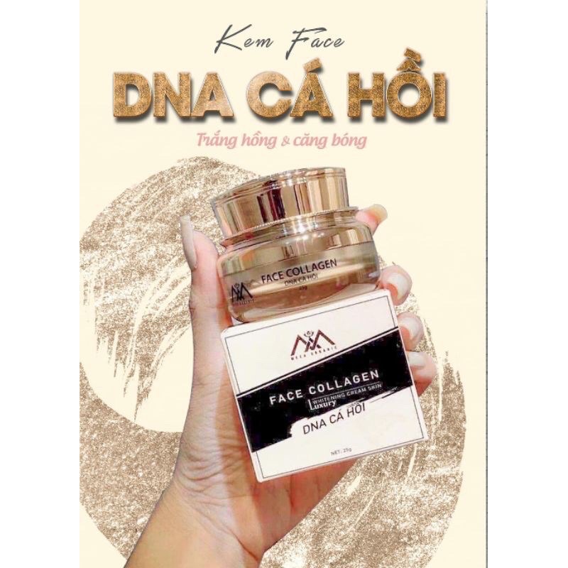 Kem face collagen DNA cá hồi trắng mịn da Meea Organic chính hãng, giảm nám da mặt, mờ thâm, dưỡng da.