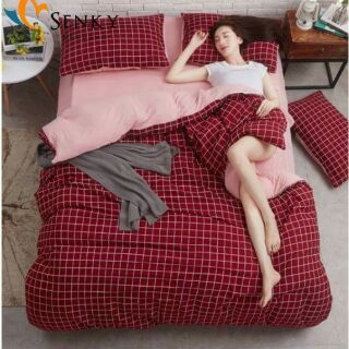 Set vỏ chăn ga gối chất đũi Muji thoáng mát