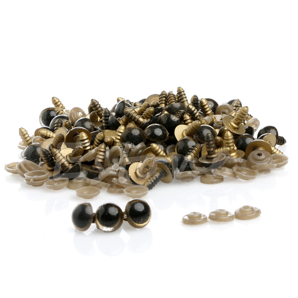 Bộ 100 Con Mắt Nhựa 12mm Cho Búp Bê Gấu Bông