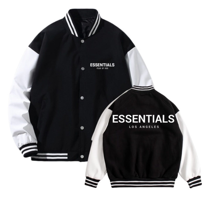 áo Khoác ,áo Bomber nam nữ chất nỉ dầy ấm - áo bomber bóng chày essentials