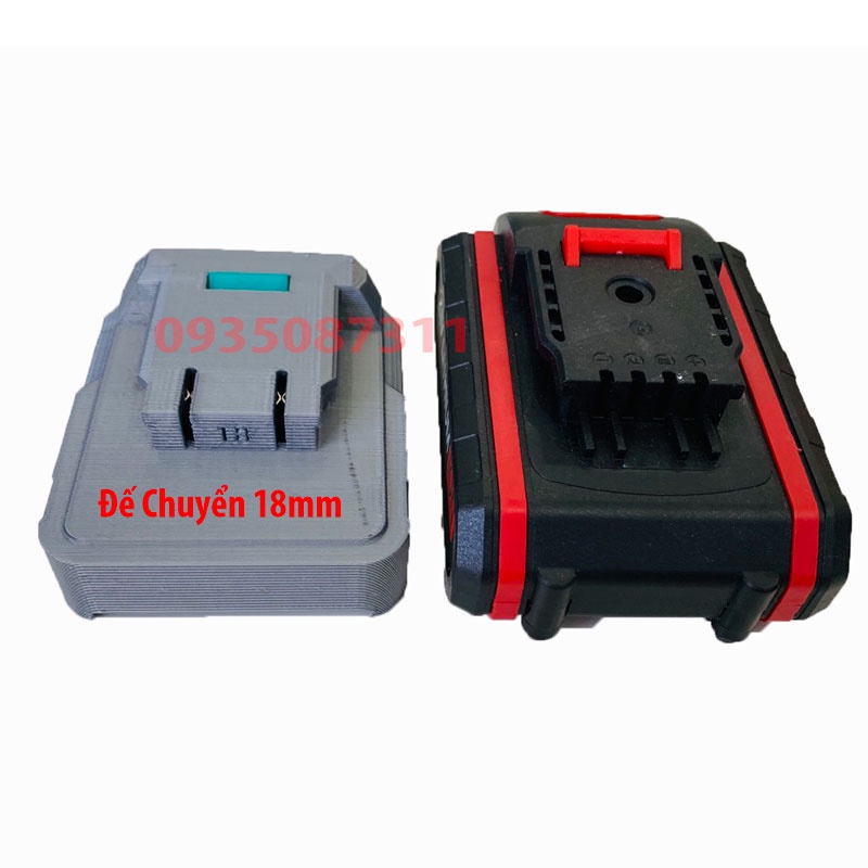 Ngàm Đế Chuyển Chân Pin MAKITA Sang Chân Pin Các Dòng Máy 18mm 22mm 24mm