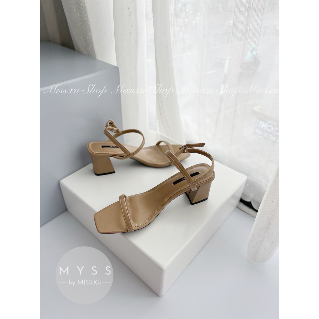 Giày sandal nữ bản ngang gót trụ xéo 5cm thời trang MYSS- SD120