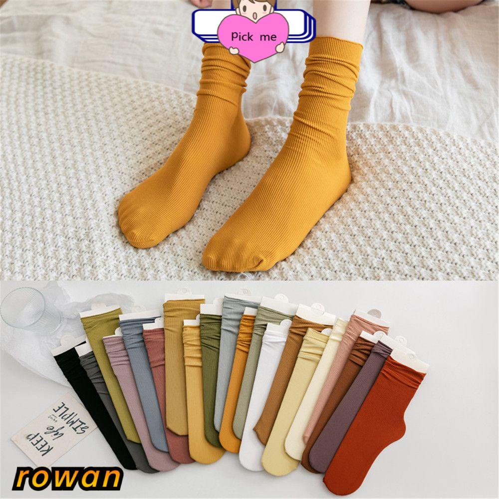 Vớ cao cỏ mềm mại màu trơn thời trang mùa thu dành cho nữ diy