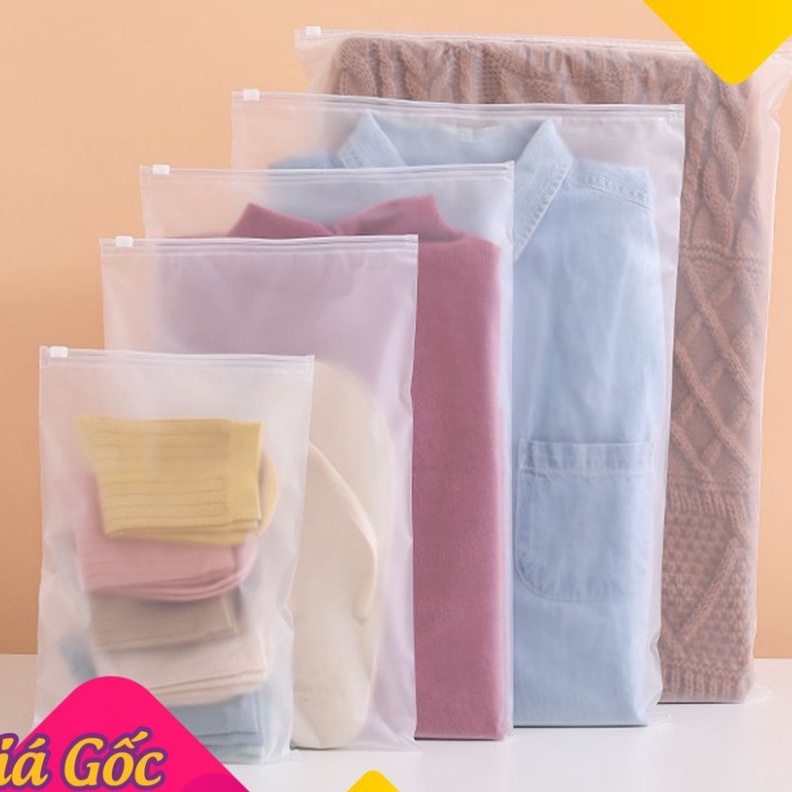 TÚI ZIP LỤA MỜ - TÚI NHỰA ĐỰNG ĐỒ KHOÁ KÉO DU LỊCH ĐA NĂNG GIÀY DÉP ĐỒ TRANG ĐIỂM QUẦN ÁO ILY