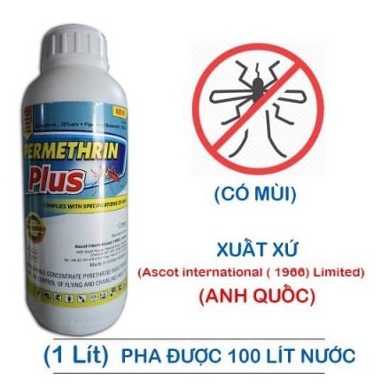 Thuốc diệt muỗi Permethrin Plus chai 500ml