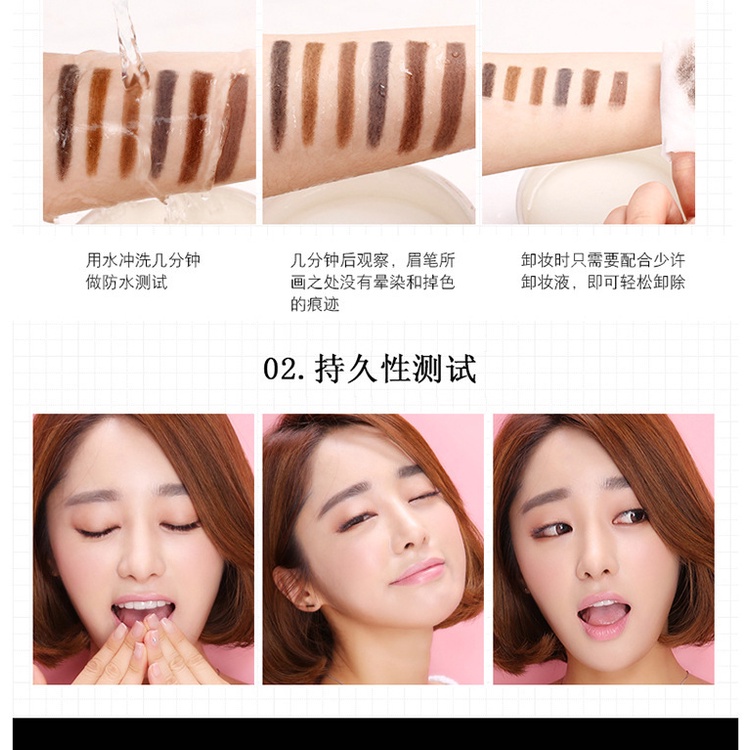 Bút kẻ lông mày chống thấm nước và mồ hôi kèm cọ | BigBuy360 - bigbuy360.vn