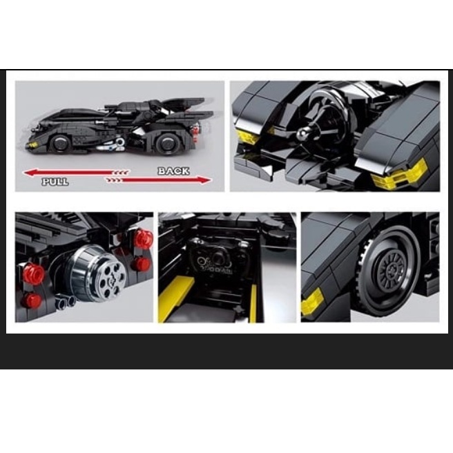 Lắp ráp xếp hình lego technic xe batman | siêu xe người dơi Mẫu SY8503 Batman Batmobile Limited 966pcs