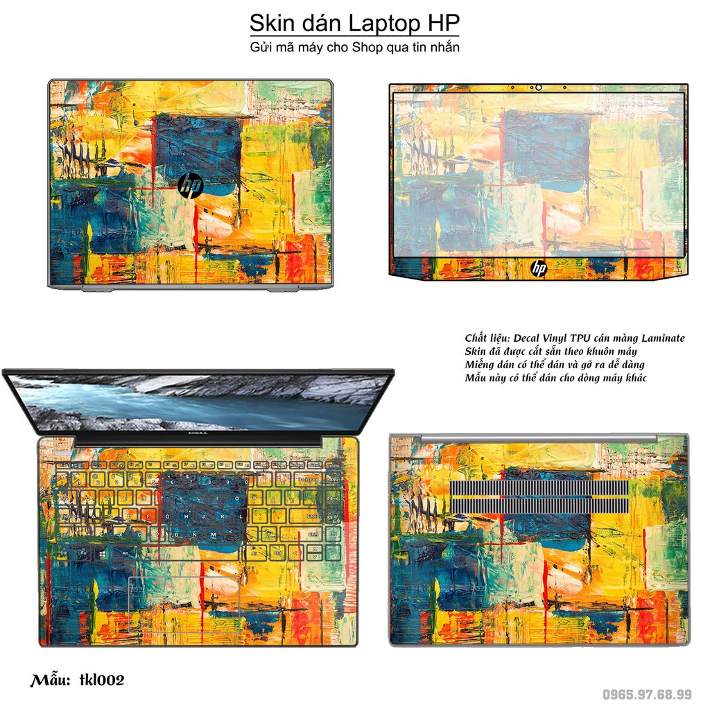 Skin dán Laptop HP in hình thiết kế (inbox mã máy cho Shop)
