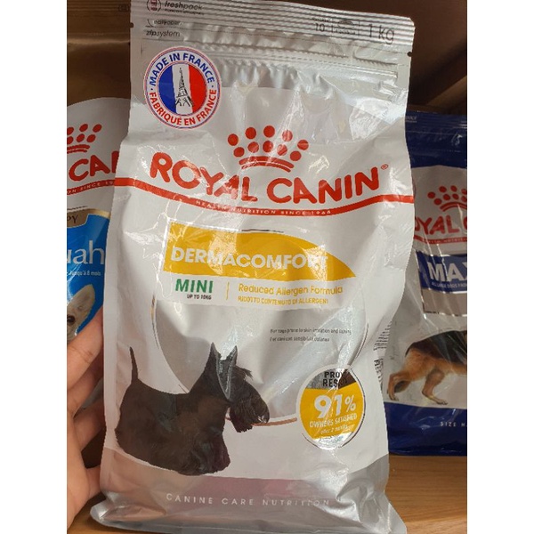 Thức ăn cho chó dị ứng da Royal Mini Dermacomfort 1kg-Thương hiệu từ Pháp
