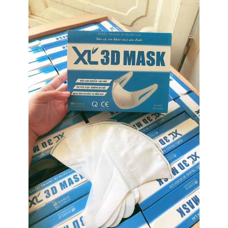 (Hàng chuẩn)Hộp khẩu trang 3D mask Xuân Lai công nghệ Nhật 50 cái | BigBuy360 - bigbuy360.vn