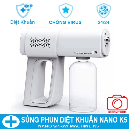 Súng cầm tay phun sương khử khuẩn Nano K5 Pro