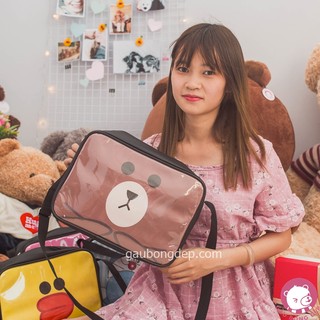 Túi đeo chéo gấu Brown