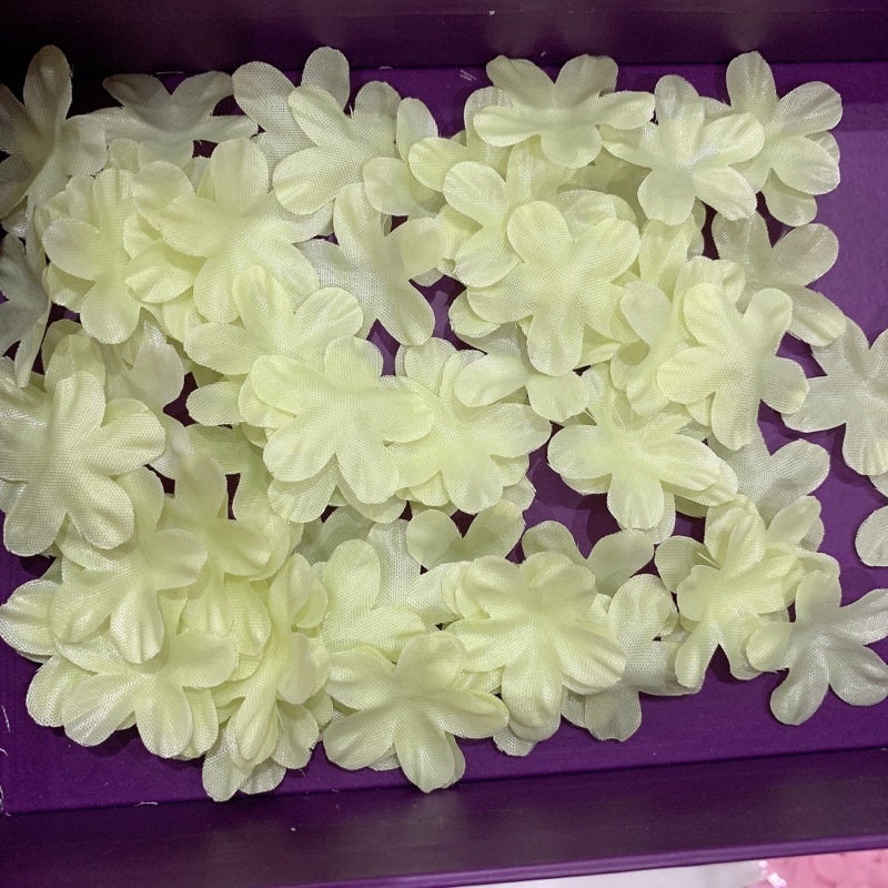 Bịch 20 bông hoa vải ép 28mm
