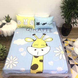 Bộ ga gối cotton 3D cho bé