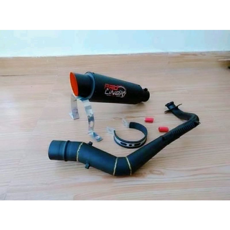 Ống Xả Xe Đua Mio sporty smile Beat F1 Carbu Vario series xtraid Genio F1 Màu Đen