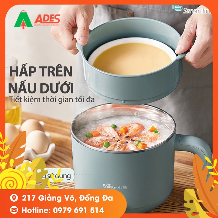 Nồi đa năng Bear DRG-D12M5 - Bảo Hành Chính Hãng 18 Tháng - Nấu Canh, Hầm, Xào, Nấu Lẩu, Hấp - NEW 2021