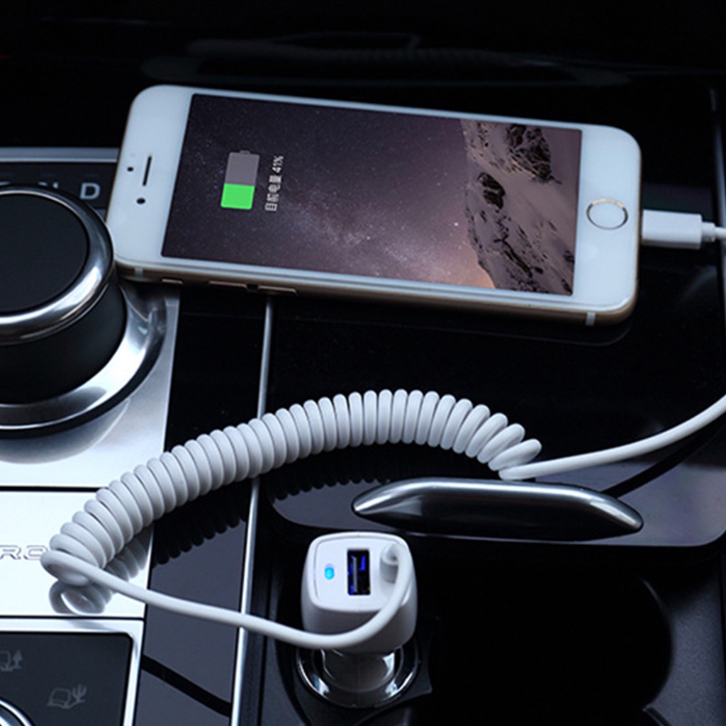 Dây Cáp Sạc Nhanh 2.4A USB Cho Điện Thoại Xiaomi IOS Trên Xe Hơi