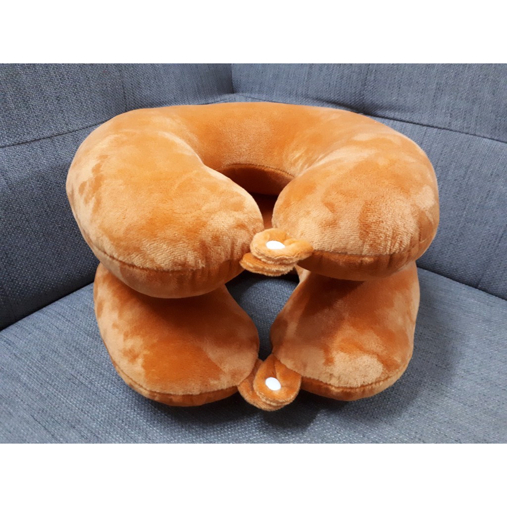 Bộ 2 gối kê cổ văn phòng chữ u - màu nâu nhạt