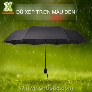 Dù xếp trơn màu đen - Winz.vn