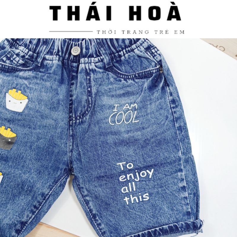 Quần jean bé trai size 12_20kg chất liệu jeans mềm mịn thoáng mát