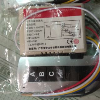 Công tắc điều khiển 3 đèn remote từ xa